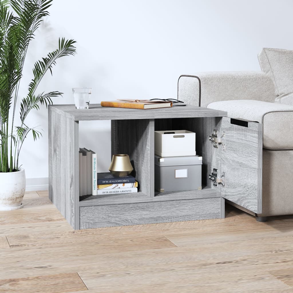 Măsuță de cafea, gri sonoma, 50x50x36 cm, lemn prelucrat