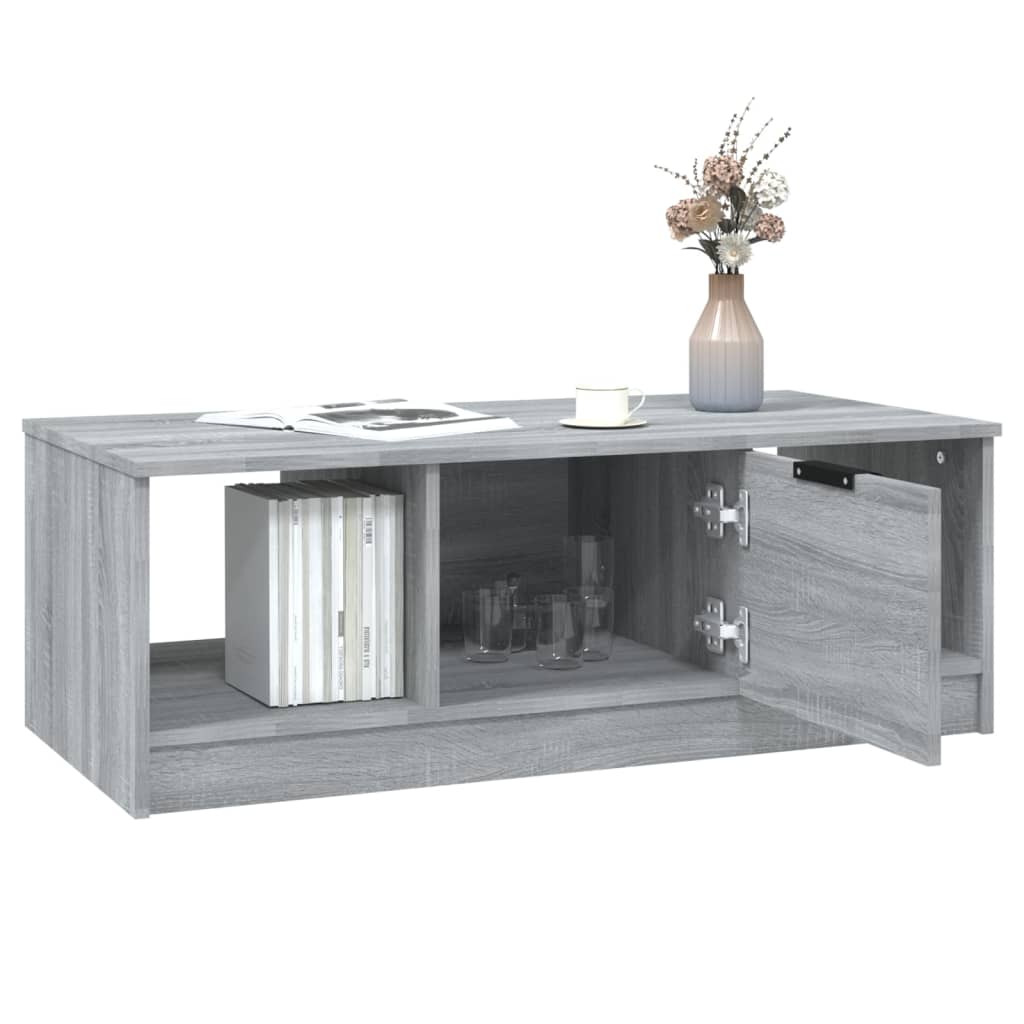 Coffee table, sonoma grey, 102x50x36 cm, processed wood