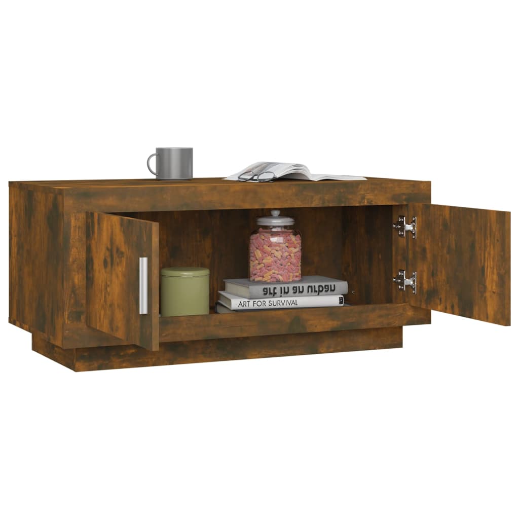 Coffee table, smoked oak, 102x50x45 cm, composite wood