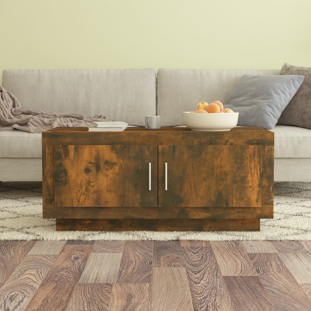 Coffee table, smoked oak, 102x50x45 cm, composite wood