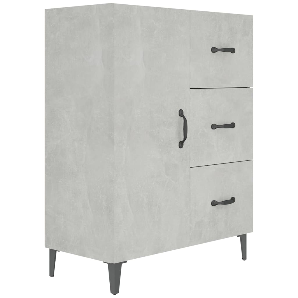 Dulap, gri beton, 69,5x34x90 cm, lemn compozit