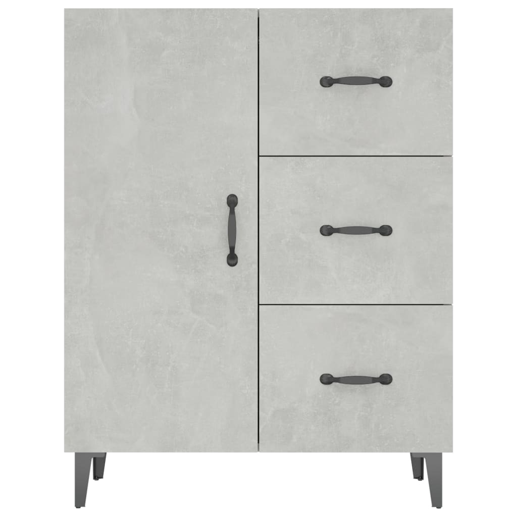 Dulap, gri beton, 69,5x34x90 cm, lemn compozit