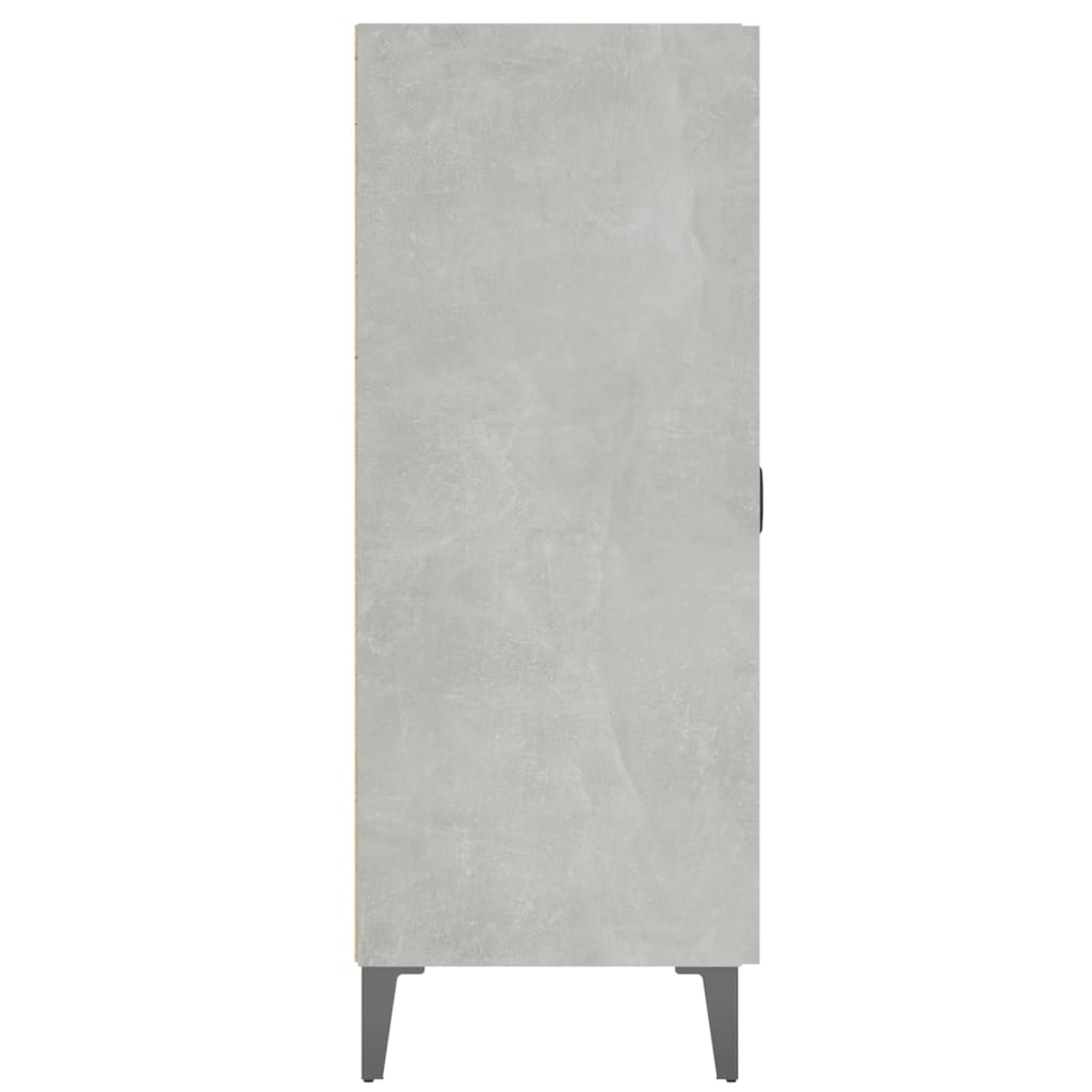 Dulap, gri beton, 69,5x34x90 cm, lemn compozit