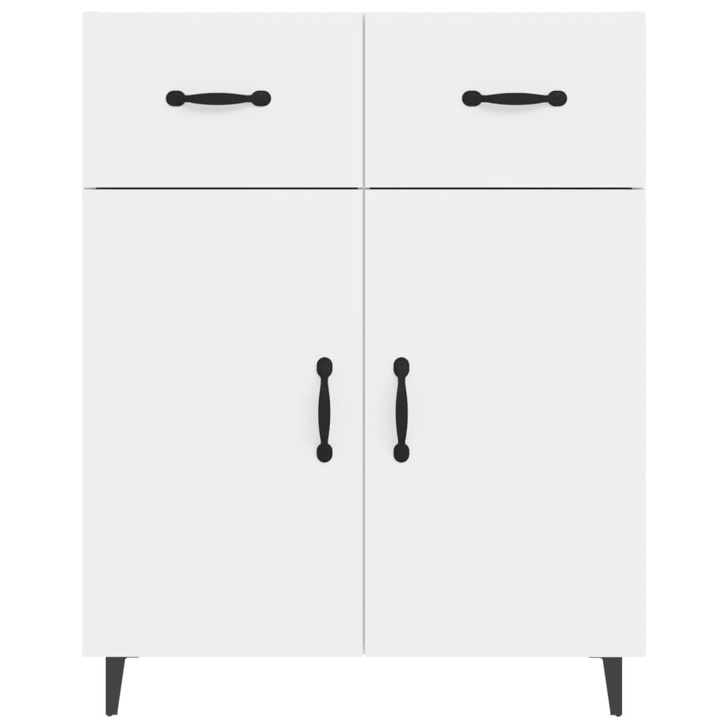 Dulap, alb extralucios, 69,5x34x90 cm, lemn compozit