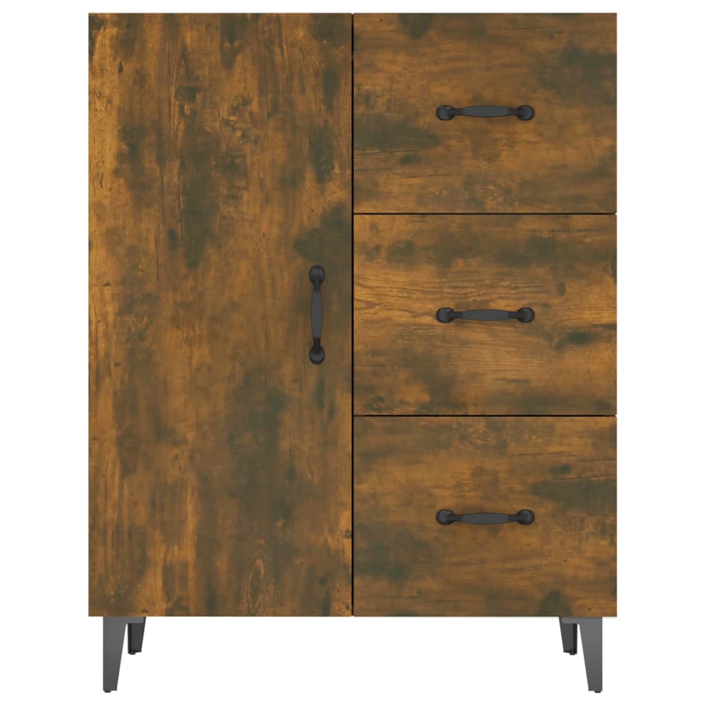 Dulap, stejar fumuriu, 69,5x34x90 cm, lemn compozit