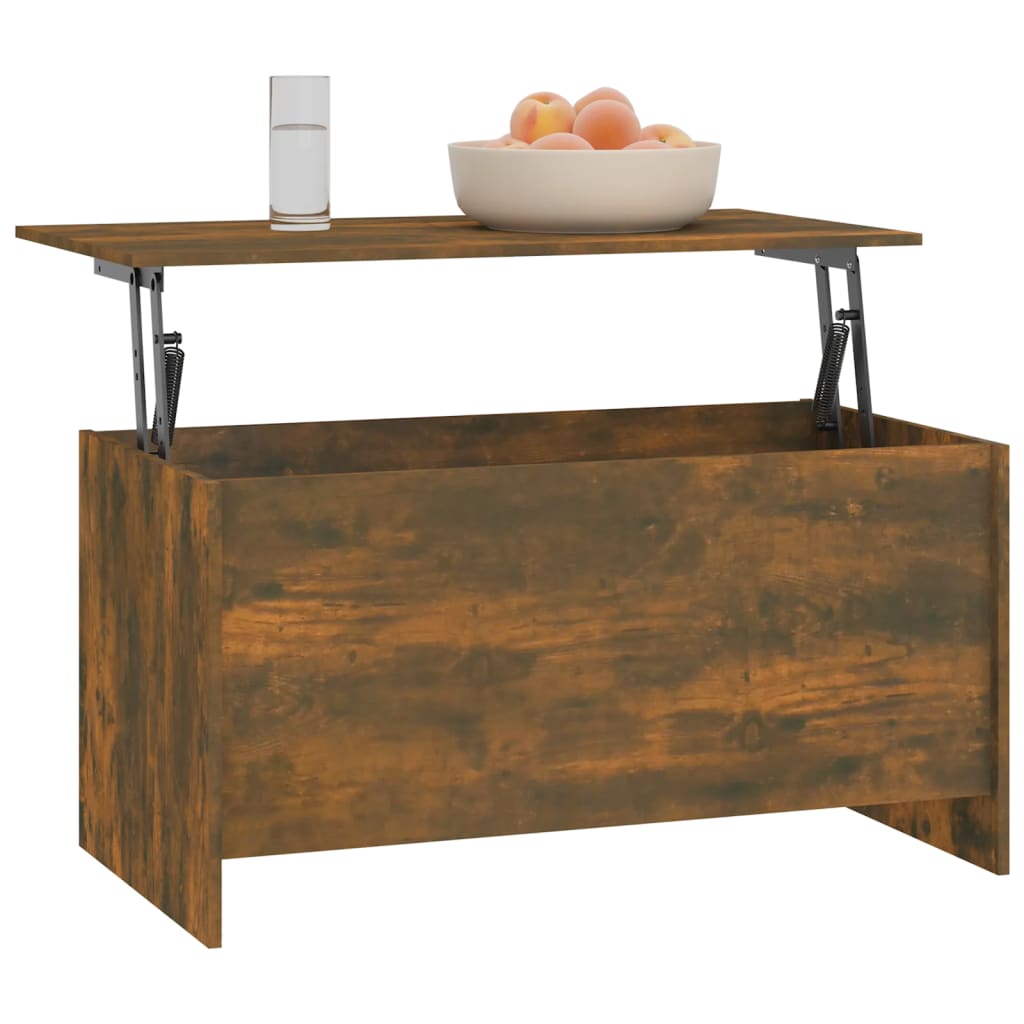 Măsuță de cafea stejar fumuriu 102x55,5x52,5 cm lemn prelucrat