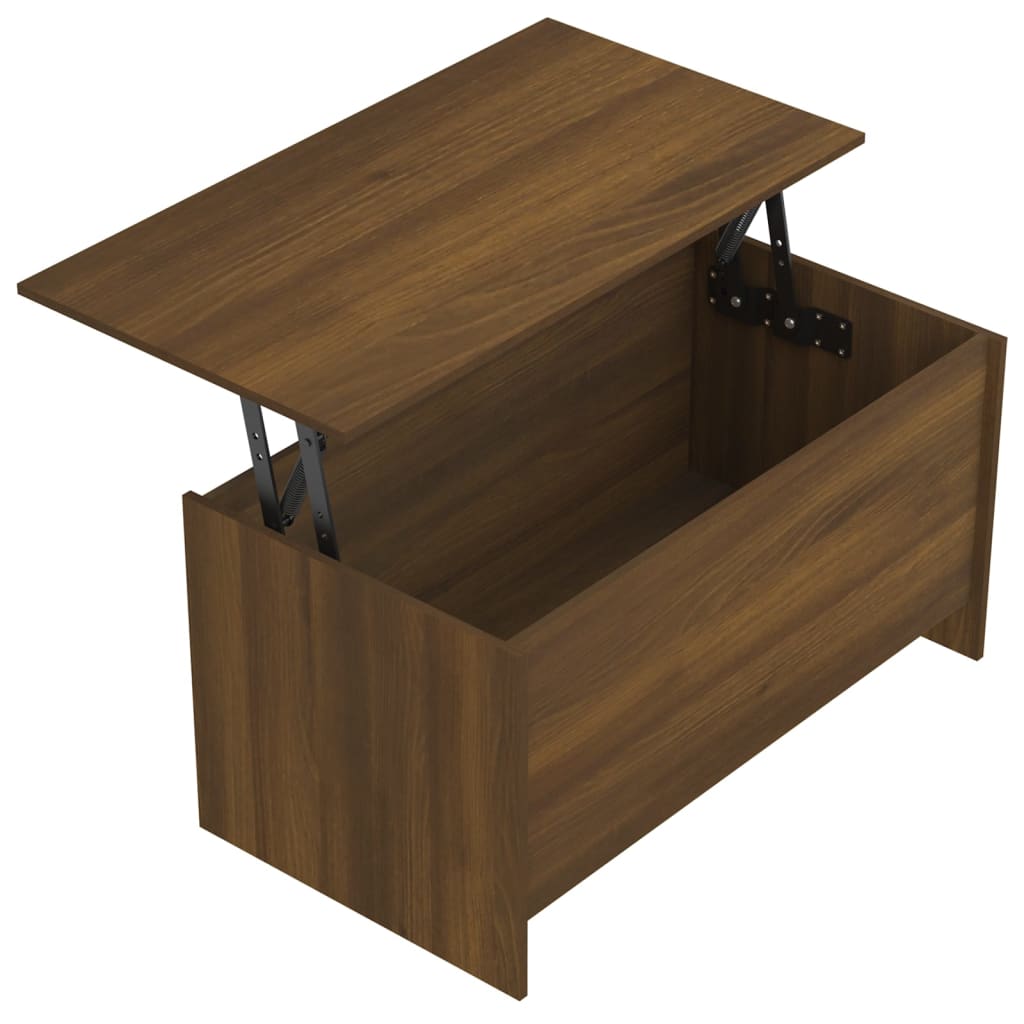 Coffee table, brown oak, 102x55.5x52.5 cm, processed wood