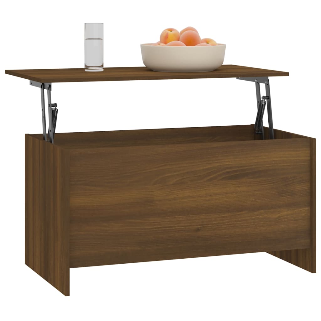 Coffee table, brown oak, 102x55.5x52.5 cm, processed wood