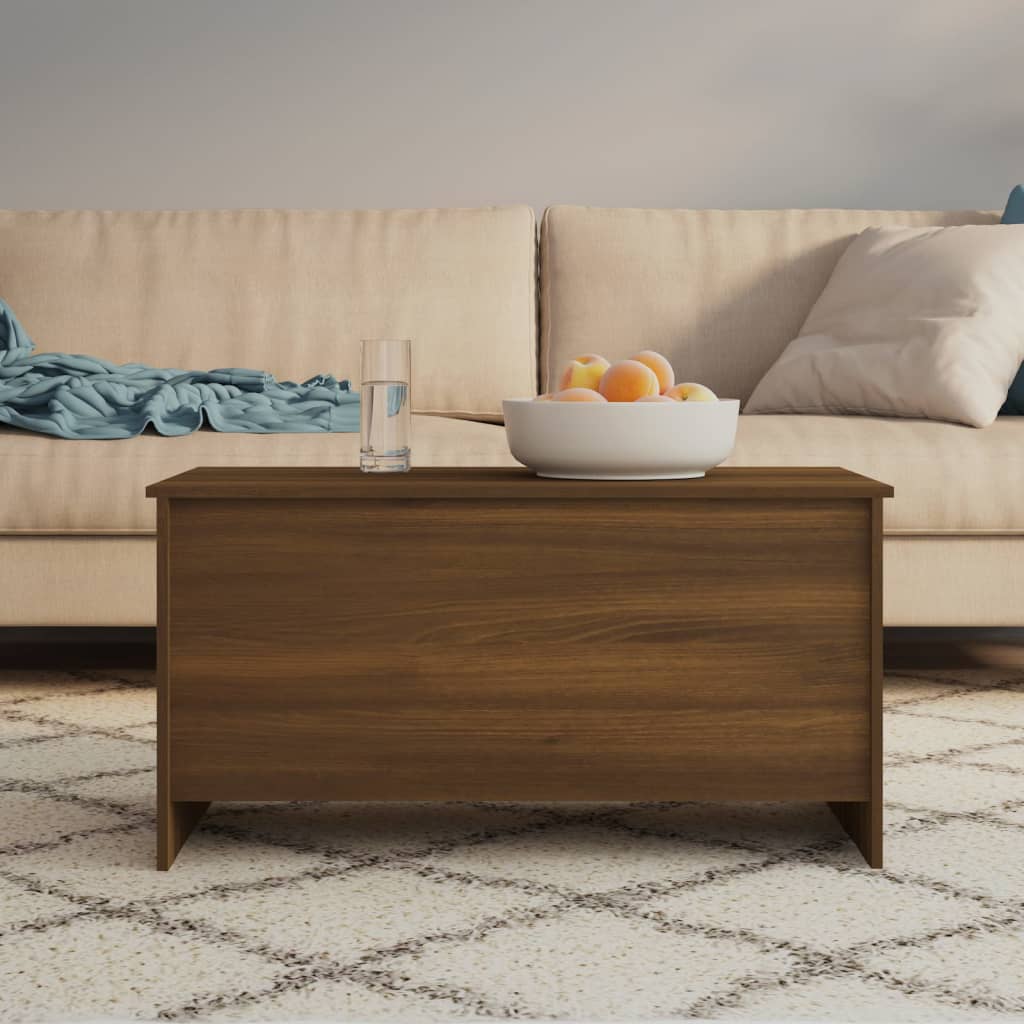 Coffee table, brown oak, 102x55.5x52.5 cm, processed wood