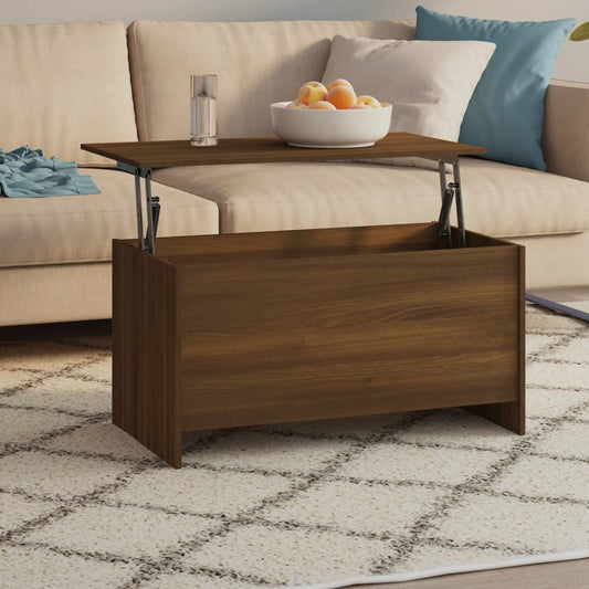 Coffee table, brown oak, 102x55.5x52.5 cm, processed wood
