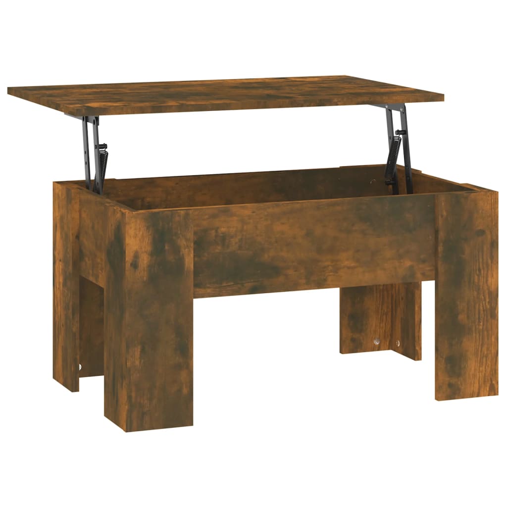 Coffee table, smoky oak, 79x49x41 cm, processed wood