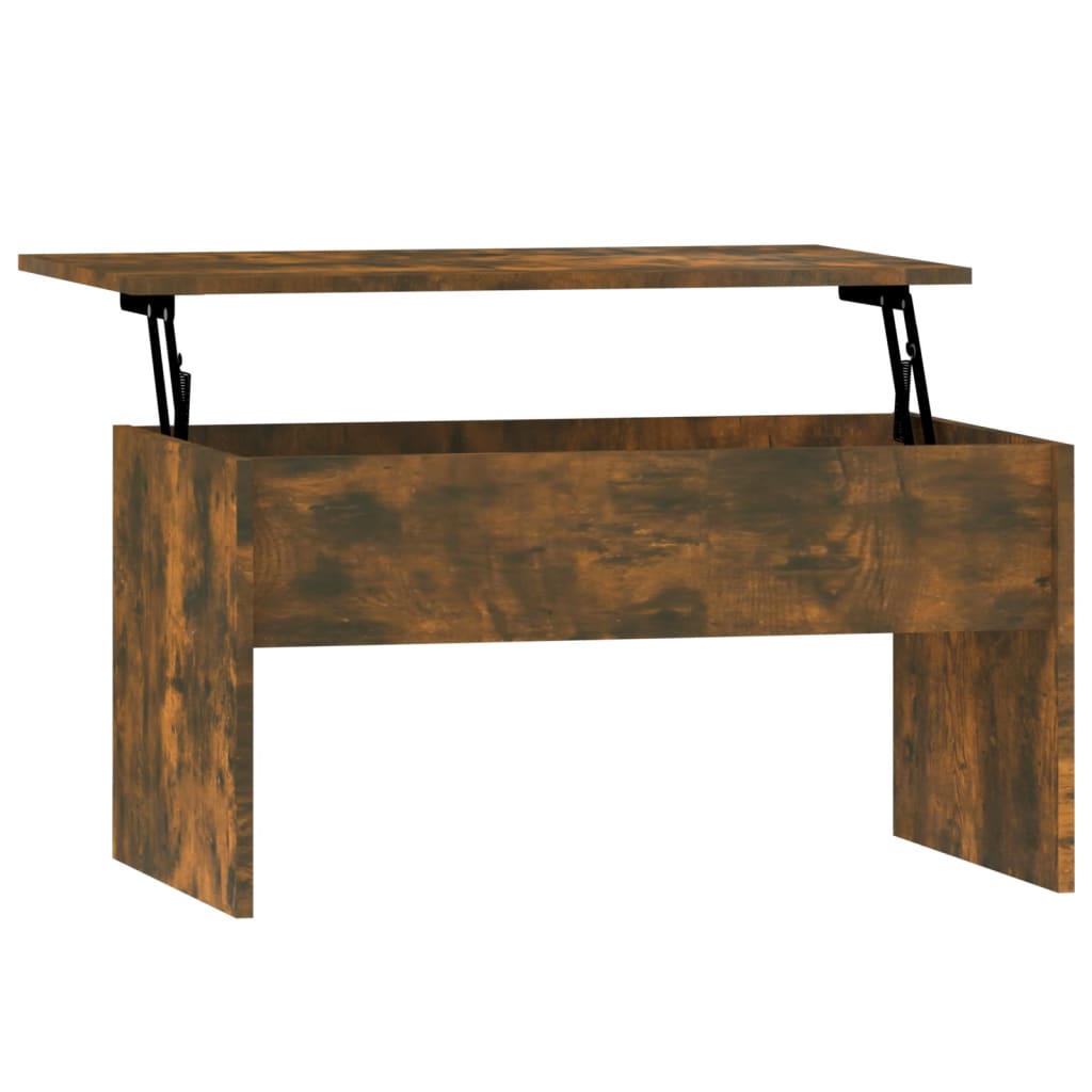 Smoked oak coffee table, 80x50.5x41.5 cm, processed wood