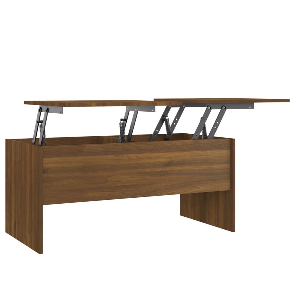 Coffee table, brown oak, 102x50.5x46.5 cm, processed wood