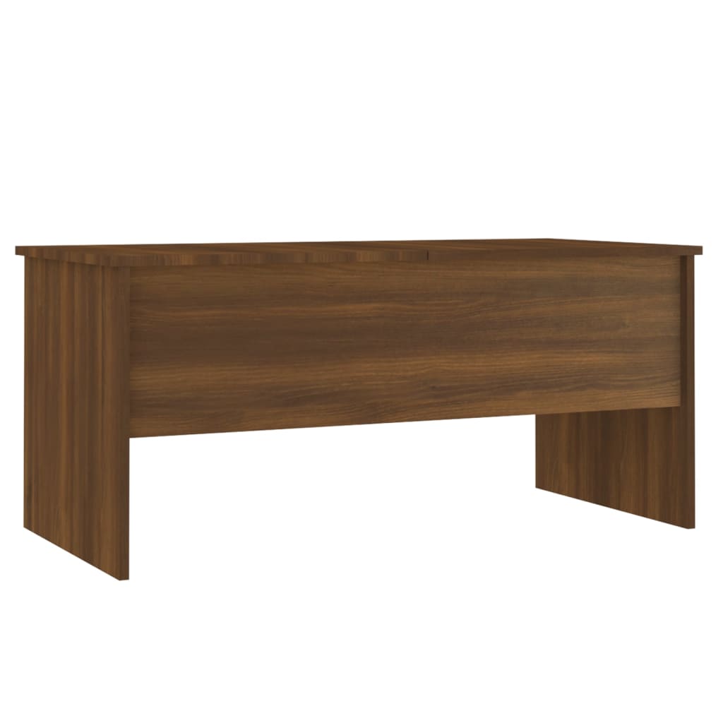 Coffee table, brown oak, 102x50.5x46.5 cm, processed wood