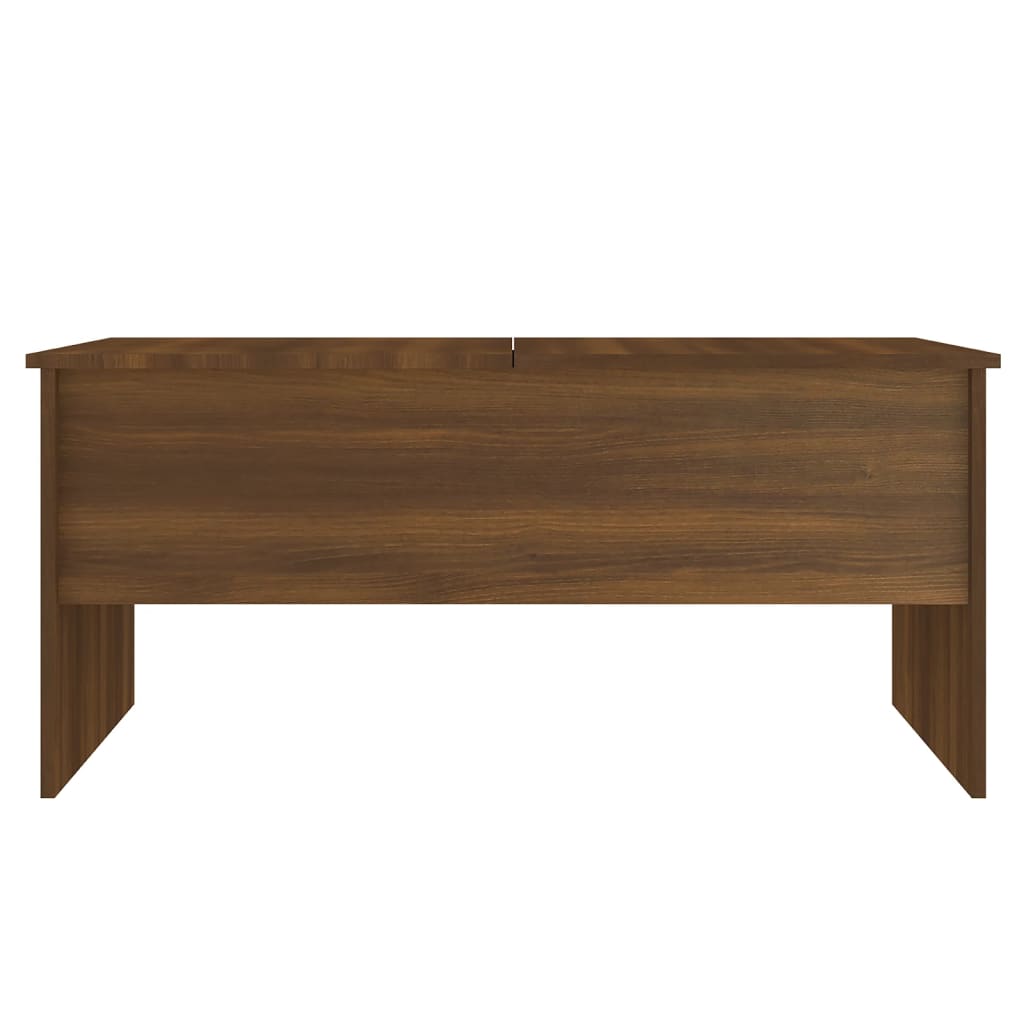 Coffee table, brown oak, 102x50.5x46.5 cm, processed wood