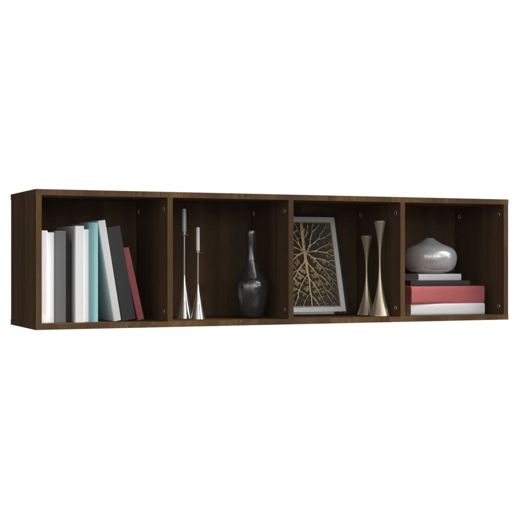 Bibliotecă/dulap TV stejar maro 143x30x36 cm lemn prelucrat