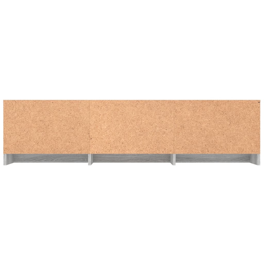 Comodă TV, gri sonoma, 140x40x35,5 cm, lemn prelucrat