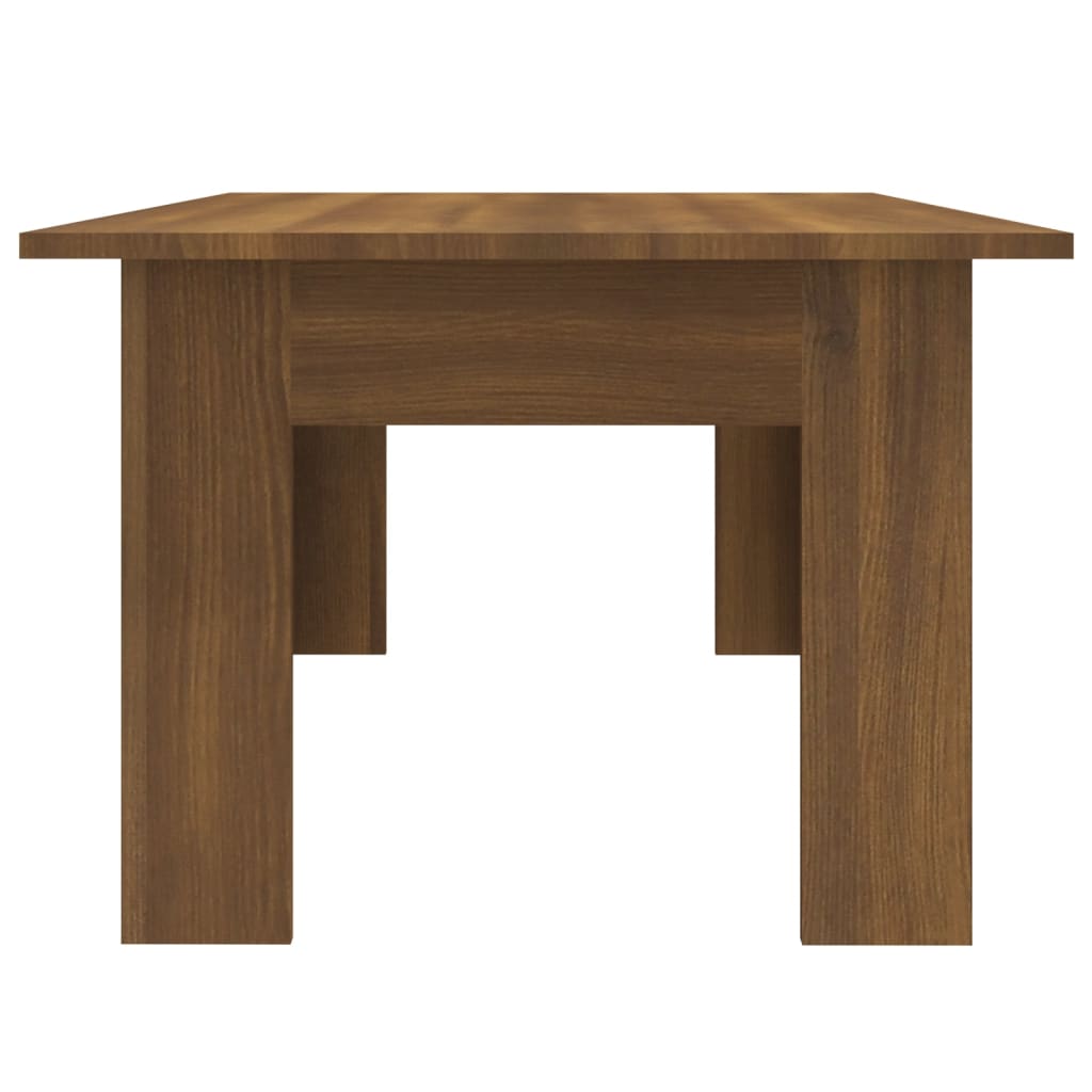 Coffee table, brown oak, 100x60x42 cm, processed wood