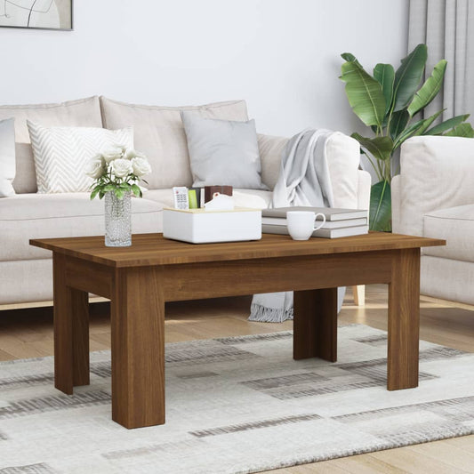 Coffee table, brown oak, 100x60x42 cm, processed wood