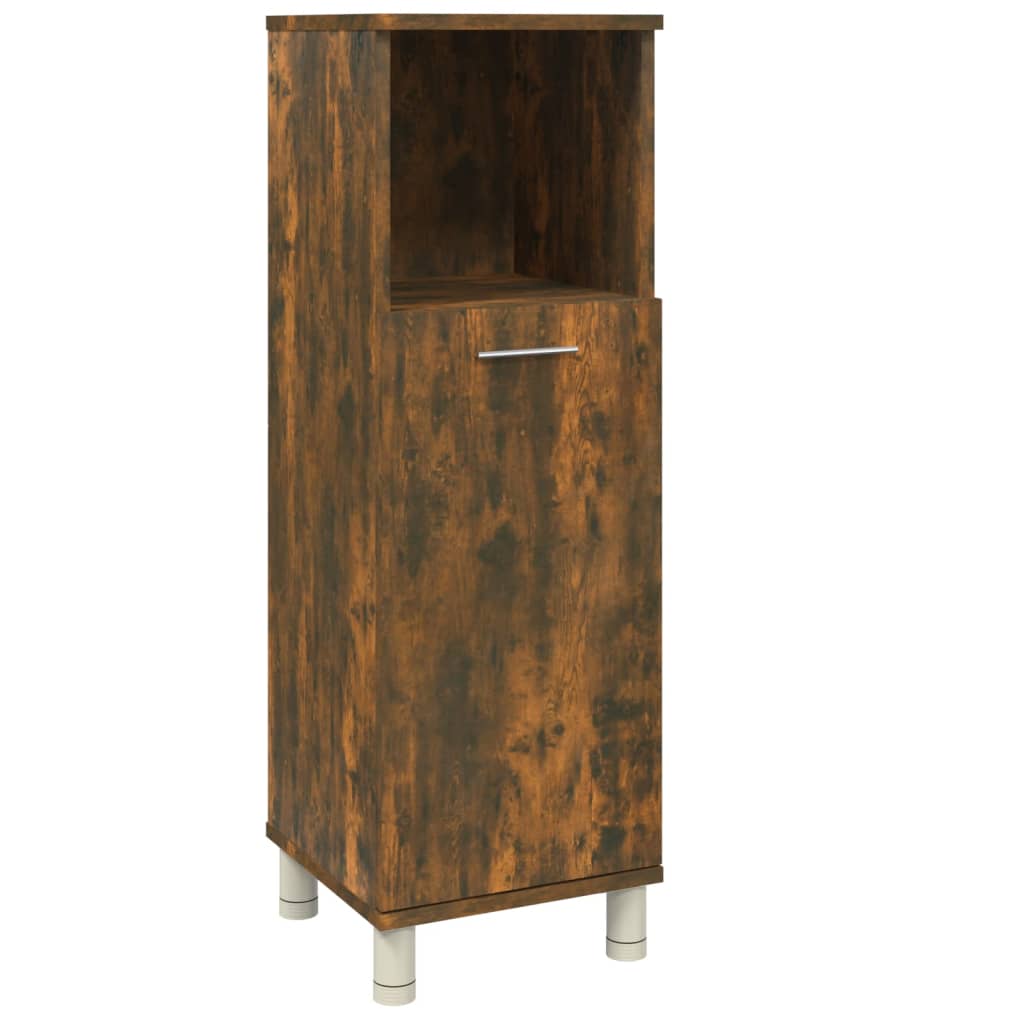 Bathroom cabinet, smoky oak, 30x30x95 cm, processed wood