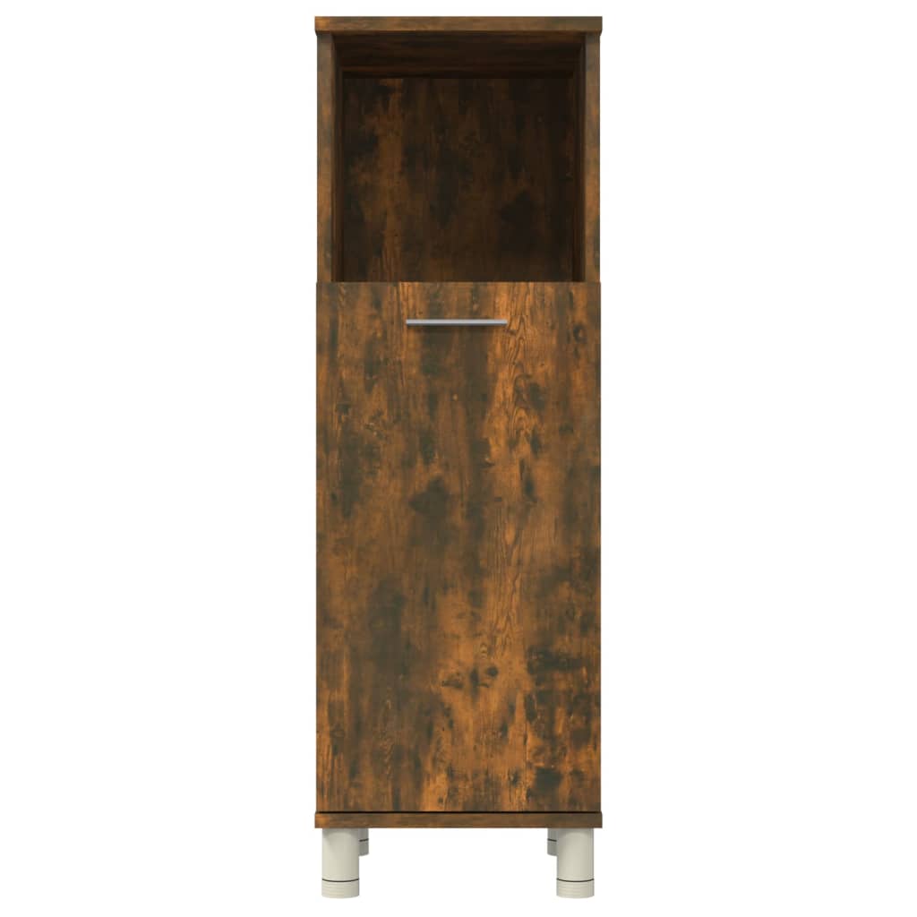 Bathroom cabinet, smoky oak, 30x30x95 cm, processed wood