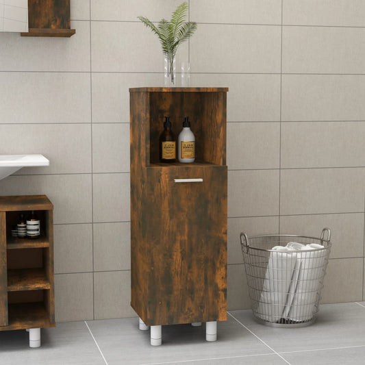 Bathroom cabinet, smoky oak, 30x30x95 cm, processed wood