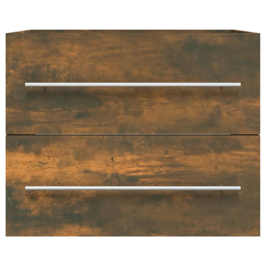 Sink cabinet, smoky oak, 60x38.5x48 cm, processed wood