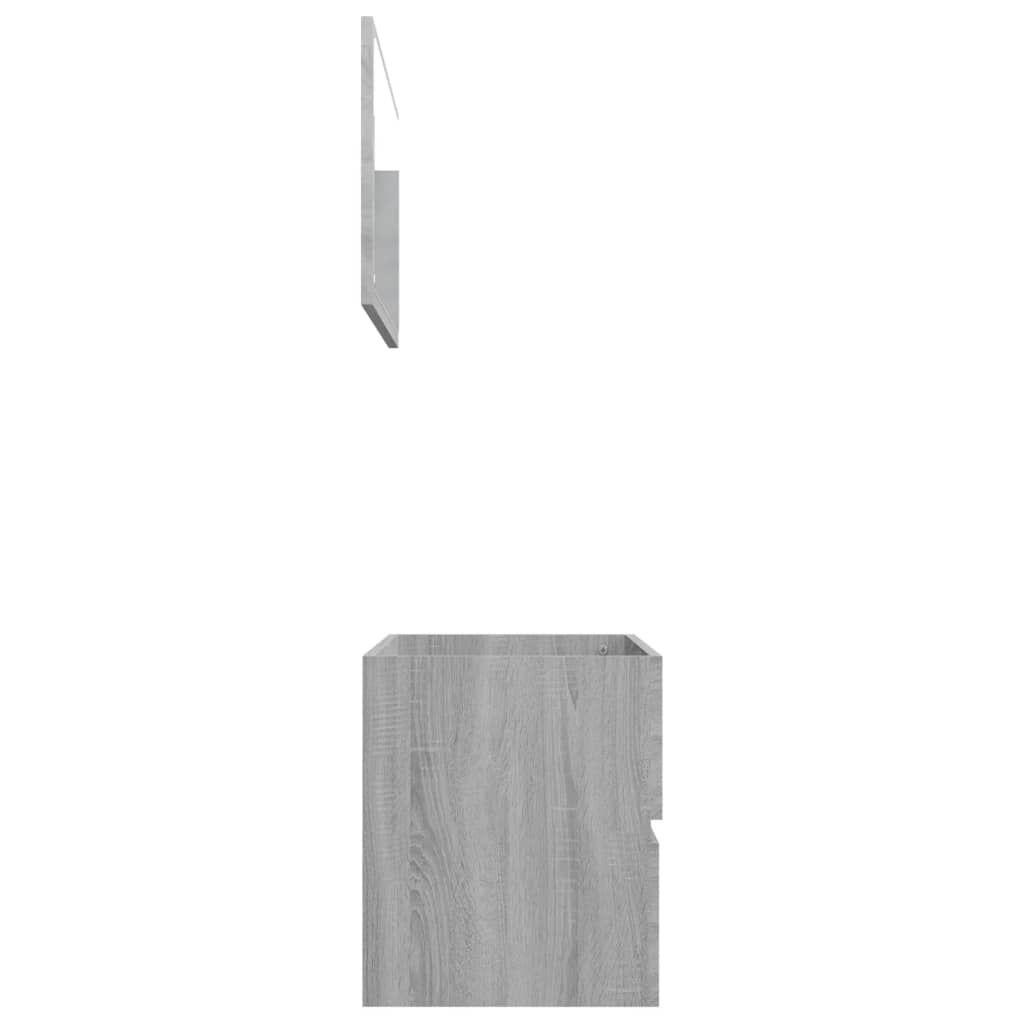Bathroom furniture set, 2 pieces, sonoma gray, processed wood