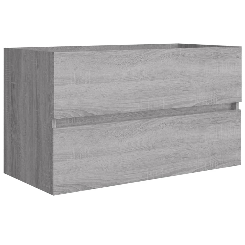 Bathroom furniture set, 2 pieces, sonoma gray, processed wood