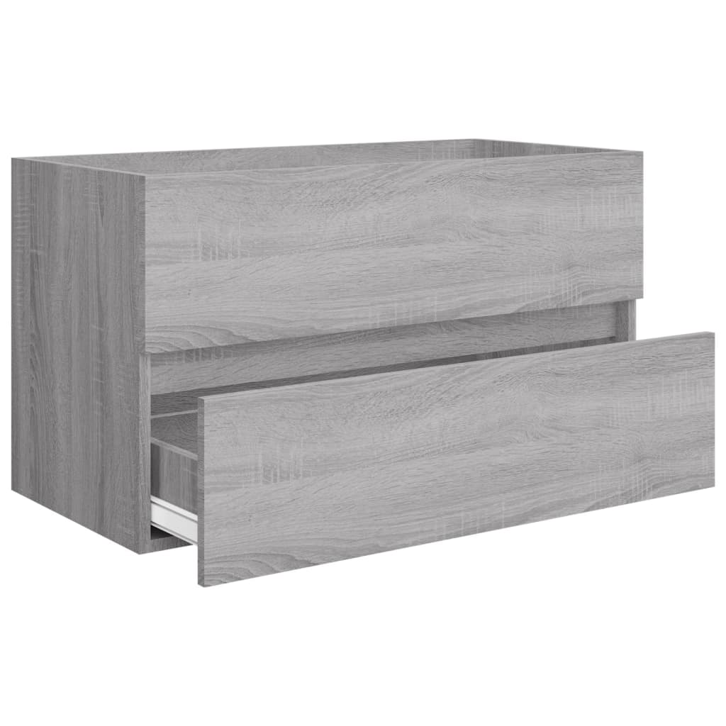 Bathroom furniture set, 2 pieces, sonoma gray, processed wood