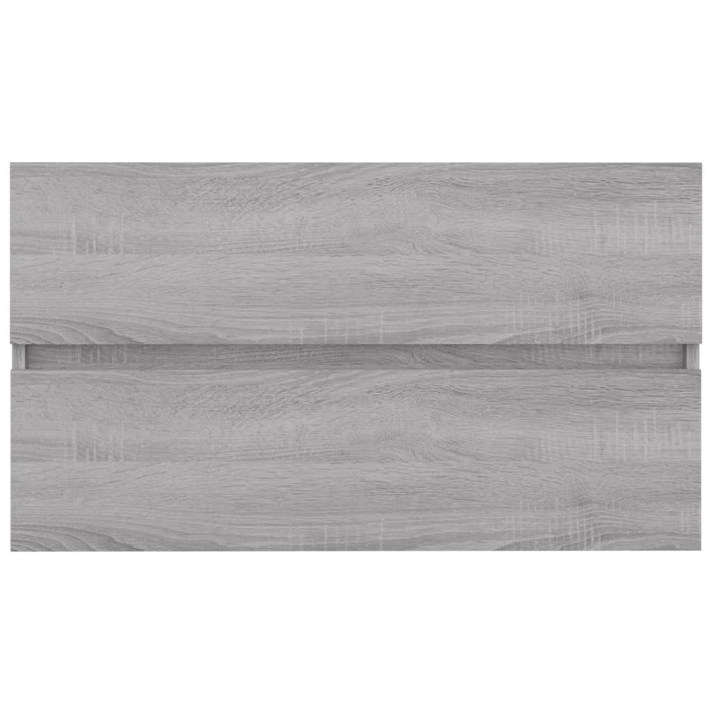 Bathroom furniture set, 2 pieces, sonoma gray, processed wood