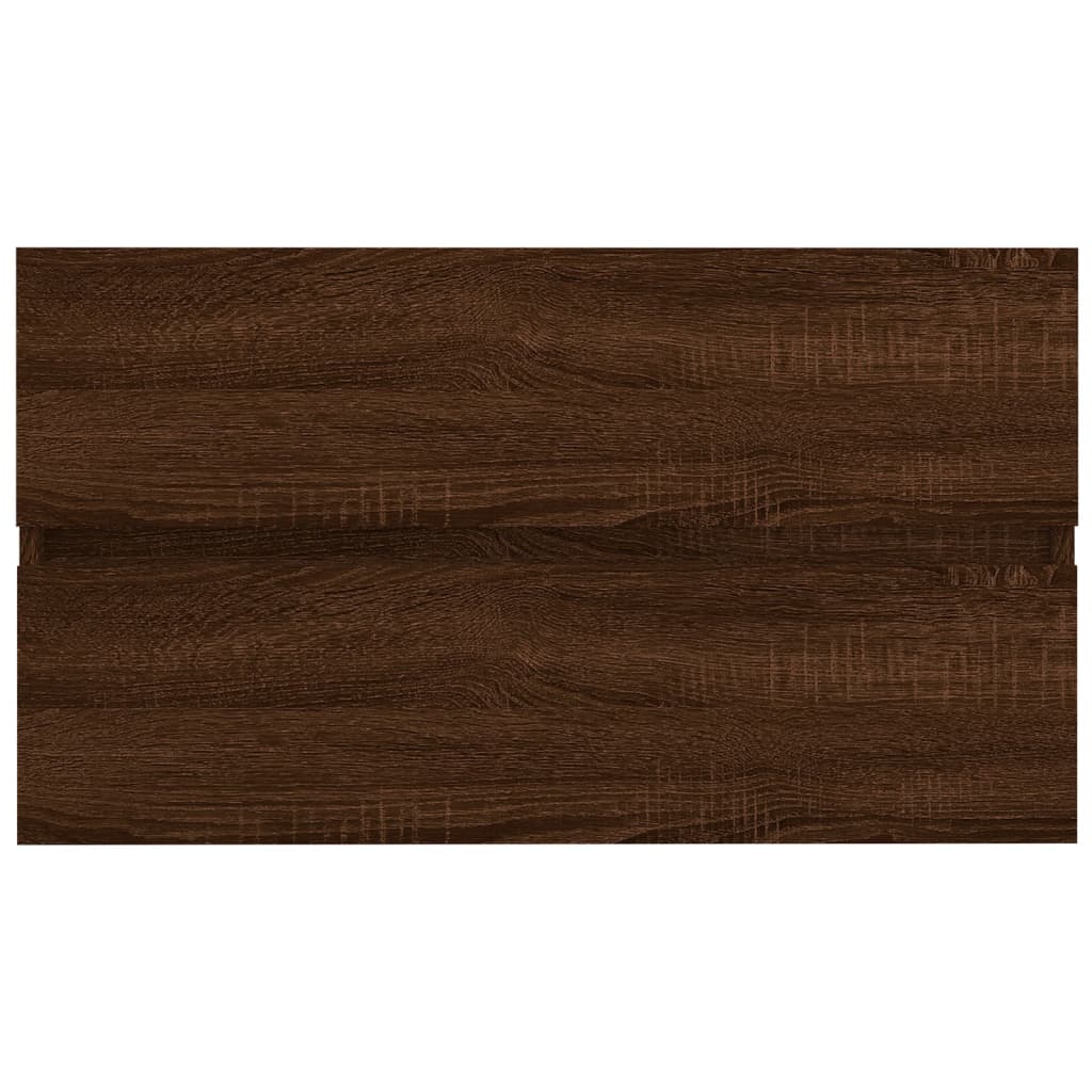 Bathroom furniture set, 2 pieces, brown oak, processed wood