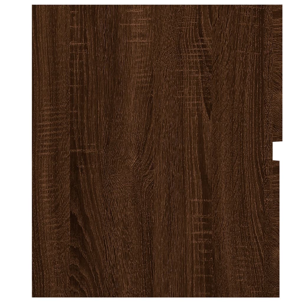 Bathroom furniture set, 2 pieces, brown oak, processed wood