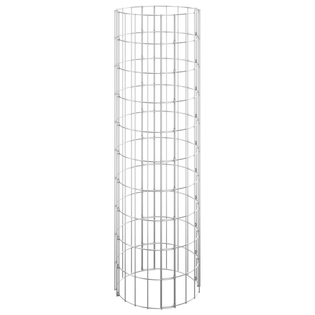 Strat înălțat gabion 3 buc. Ø30x100 cm oțel galvanizat circular