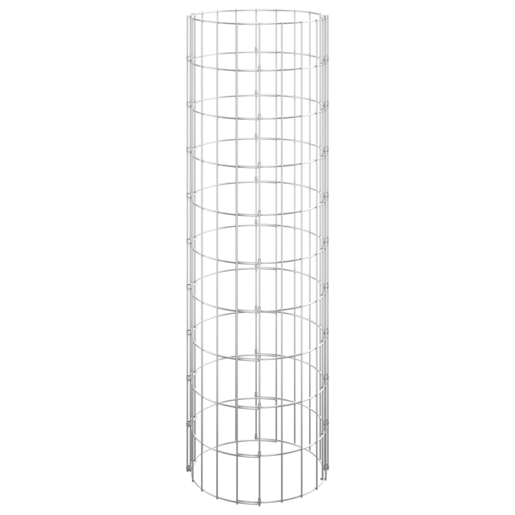 Strat înălțat gabion 3 buc. Ø30x100 cm oțel galvanizat circular