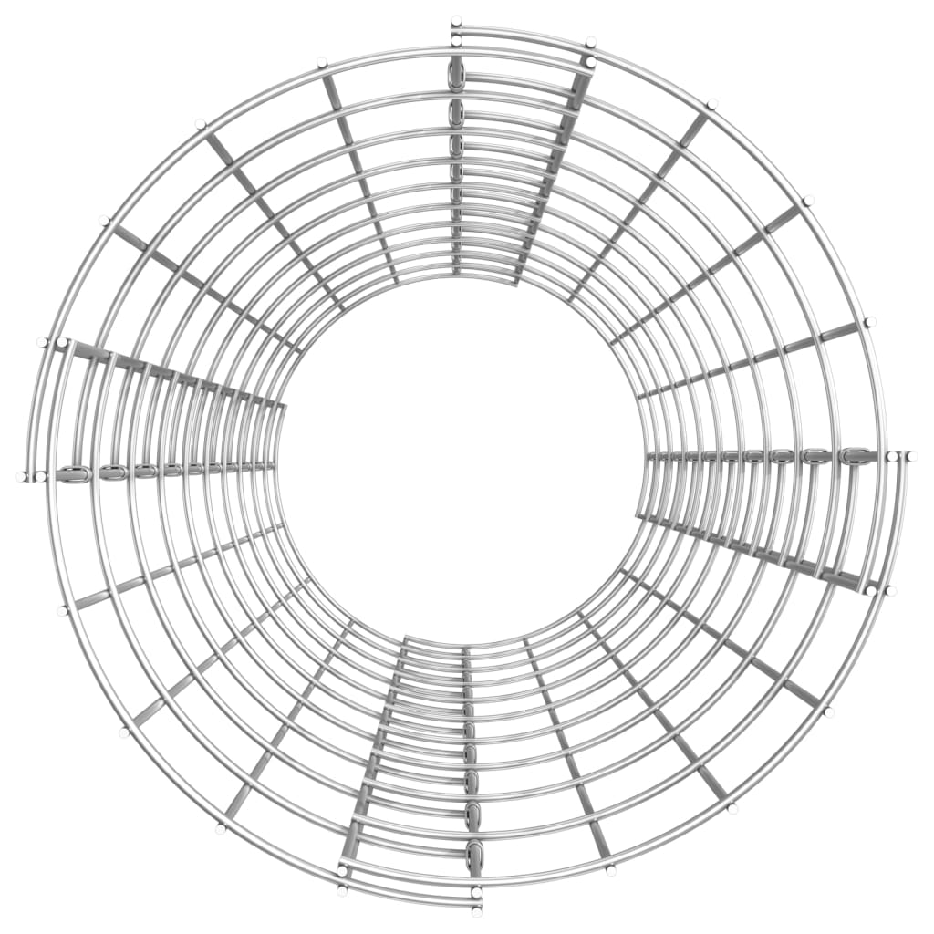 Strat înălțat gabion 3 buc. Ø30x100 cm oțel galvanizat circular