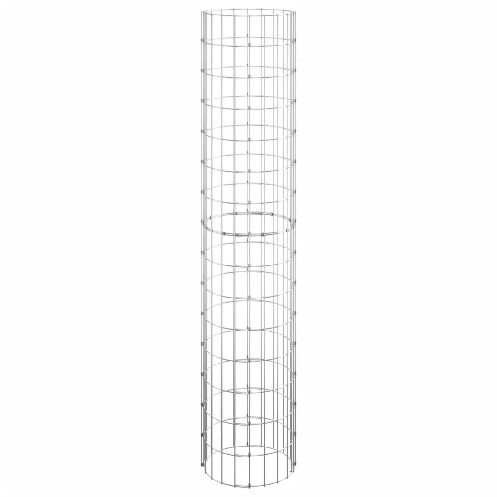 Strat înălțat gabion 3 buc. Ø30x150 cm oțel galvanizat circular