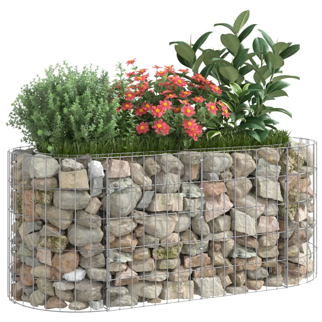 Strat înălțat gabion, 120x50x50 cm, fier galvanizat
