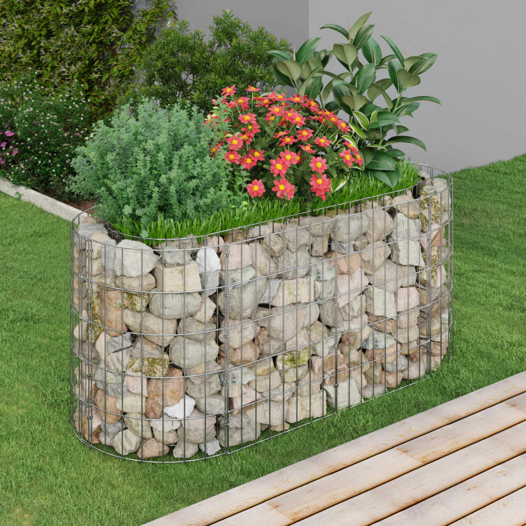Strat înălțat gabion, 120x50x50 cm, fier galvanizat