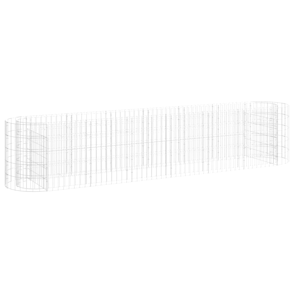 Strat înălțat gabion, 260x50x50 cm, fier galvanizat