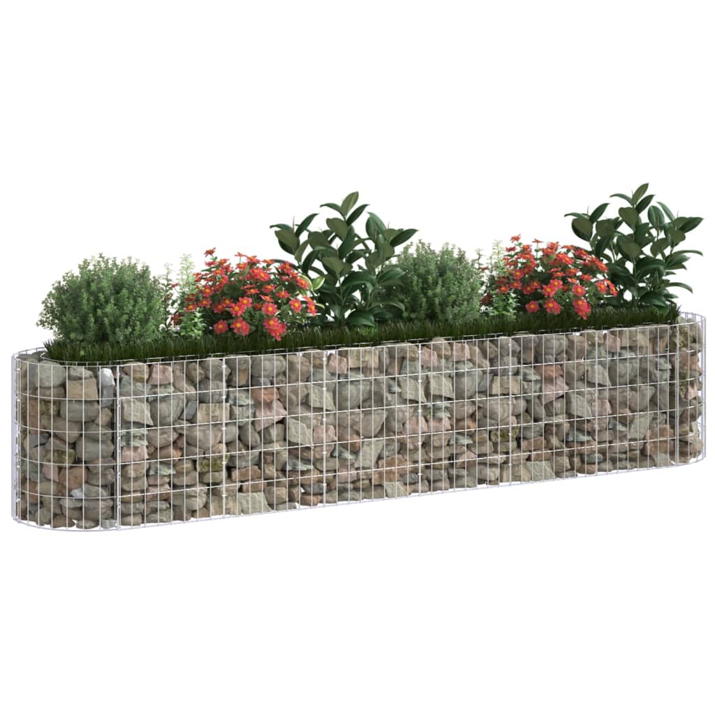 Strat înălțat gabion, 260x50x50 cm, fier galvanizat