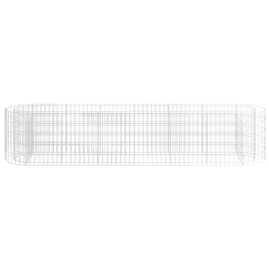 Strat înălțat gabion, 260x50x50 cm, fier galvanizat