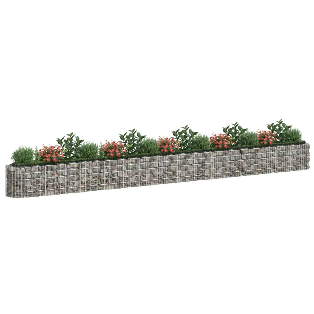 Strat înălțat gabion, 610x50x50 cm, fier galvanizat