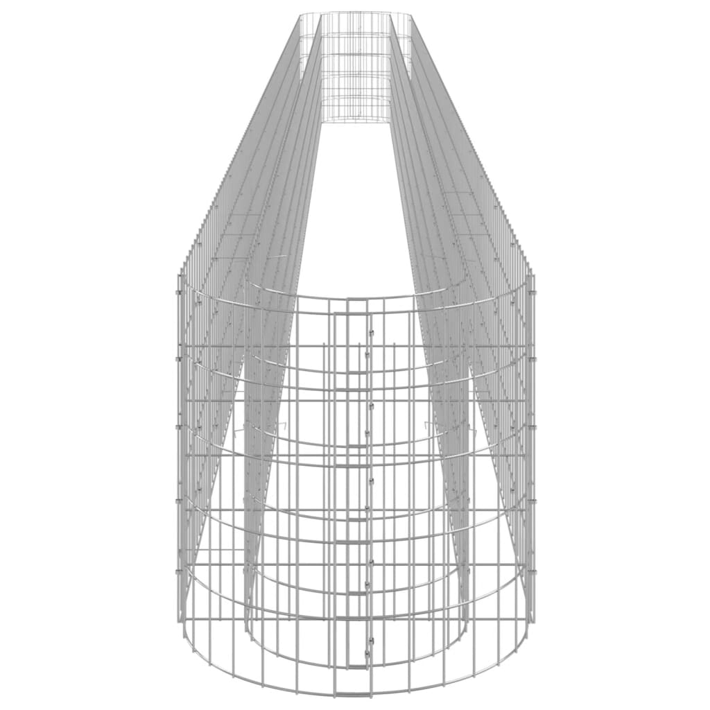 Strat înălțat gabion, 610x50x50 cm, fier galvanizat
