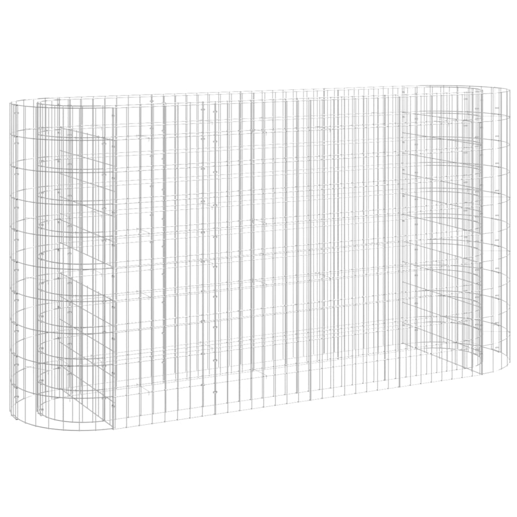 Strat înălțat gabion, 190x50x100 cm, fier galvanizat