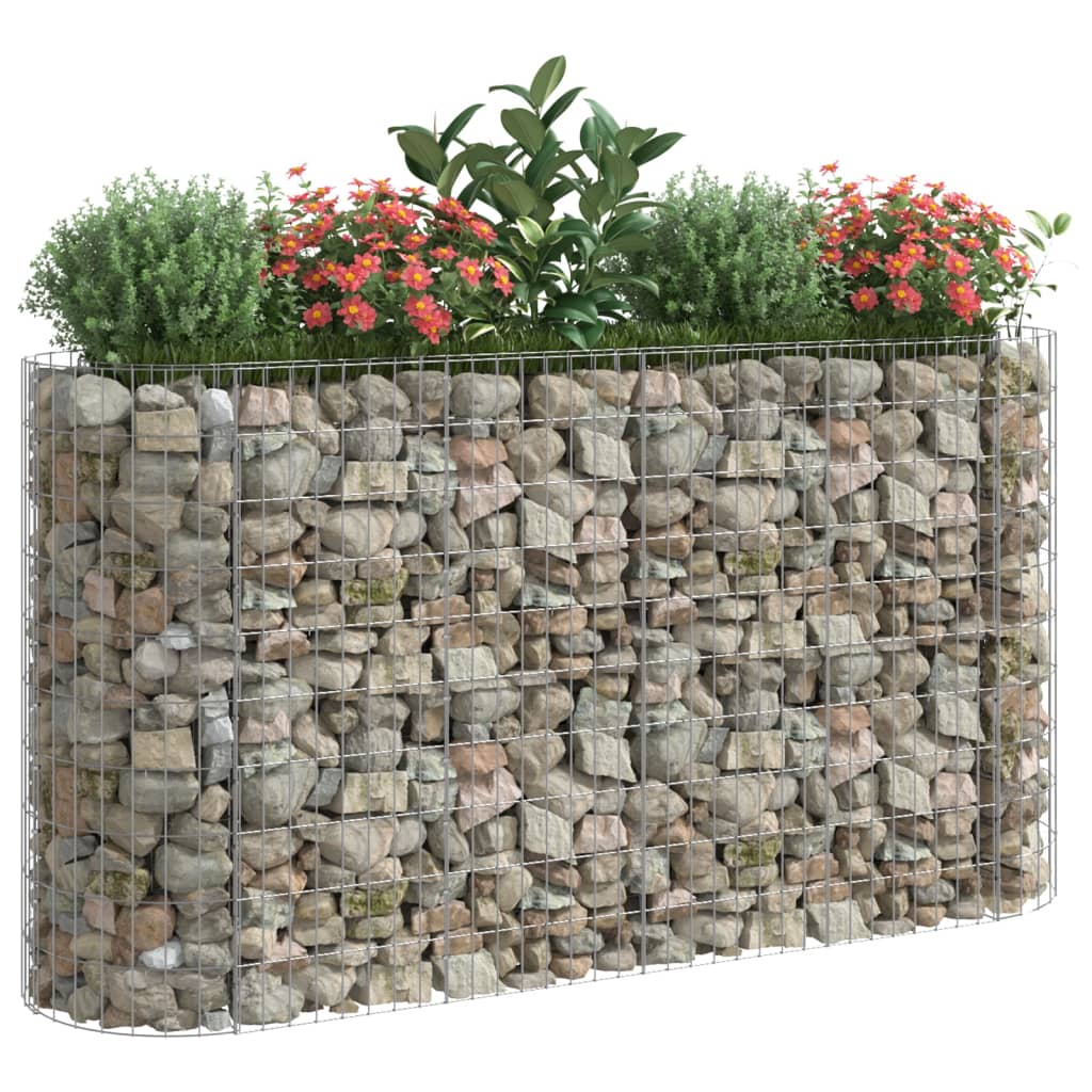 Strat înălțat gabion, 190x50x100 cm, fier galvanizat