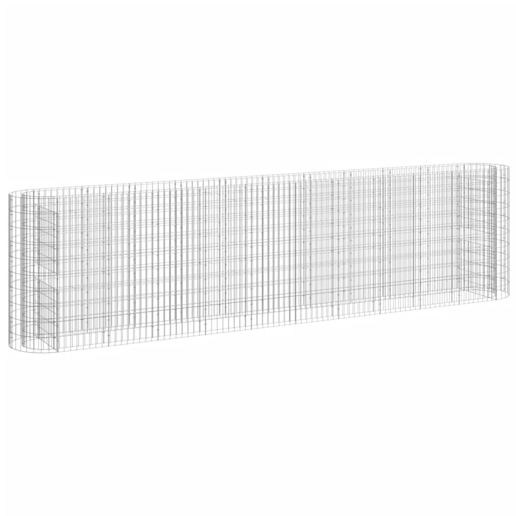 Strat înălțat gabion, 400x50x100 cm, fier galvanizat