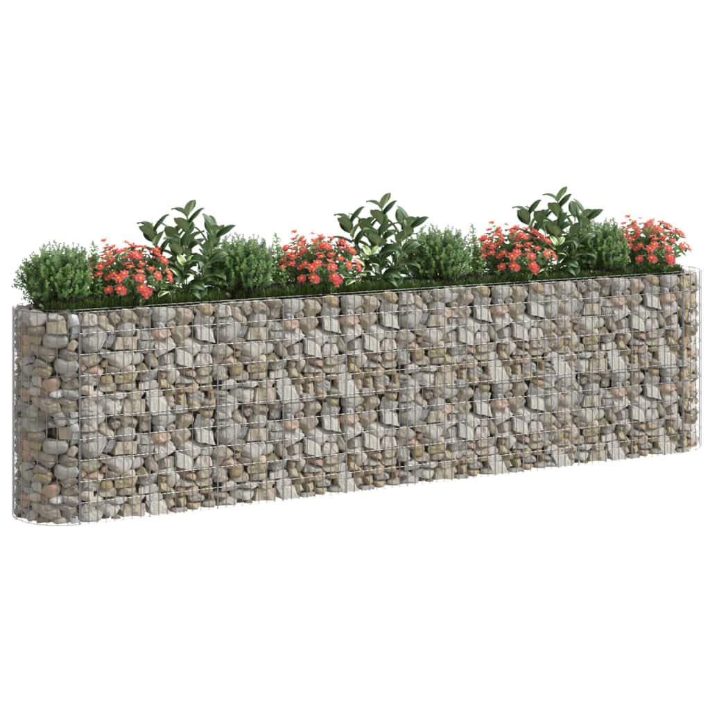 Strat înălțat gabion, 400x50x100 cm, fier galvanizat