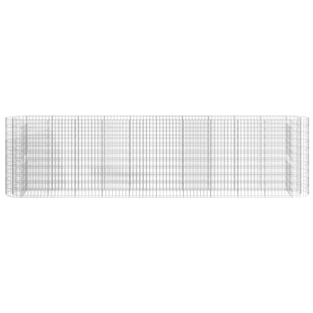 Strat înălțat gabion, 400x50x100 cm, fier galvanizat