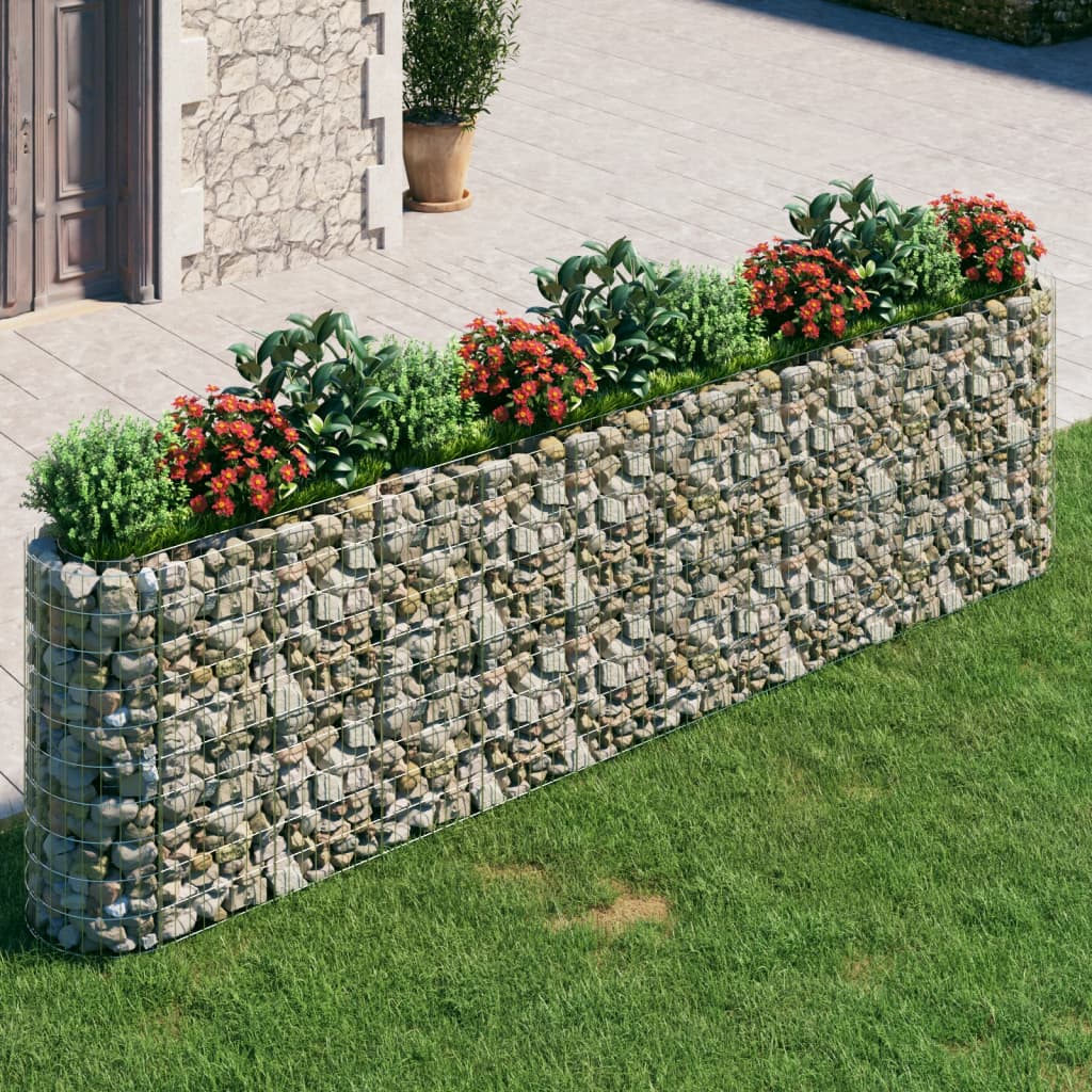 Strat înălțat gabion, 400x50x100 cm, fier galvanizat